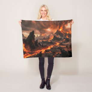 Vulkanlava Fleecedecke