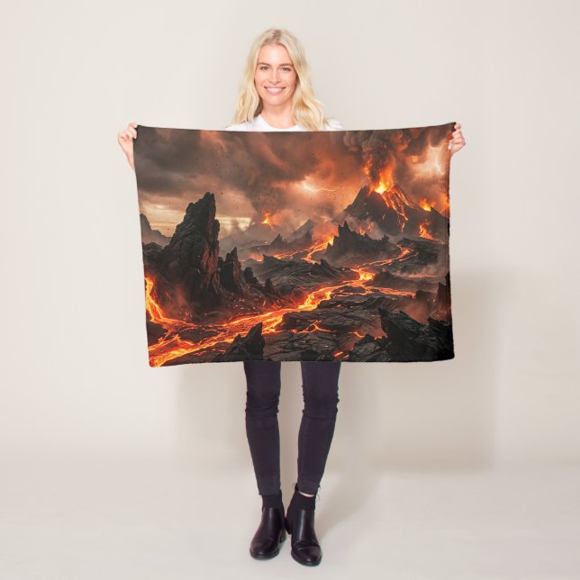 Vulkanlava Fleecedecke (Beispiel)
