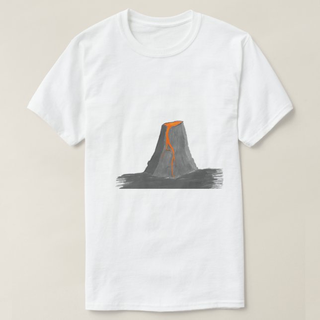 Vulkanzeichnung T-Shirt (Design vorne)