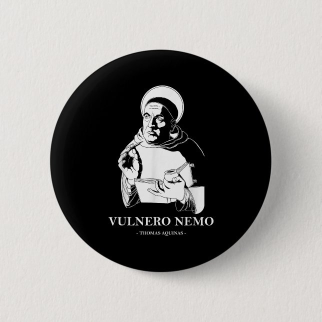 Vulnero Nemo katholischer Saint Thomas Aquinas Quo Button (Vorderseite)
