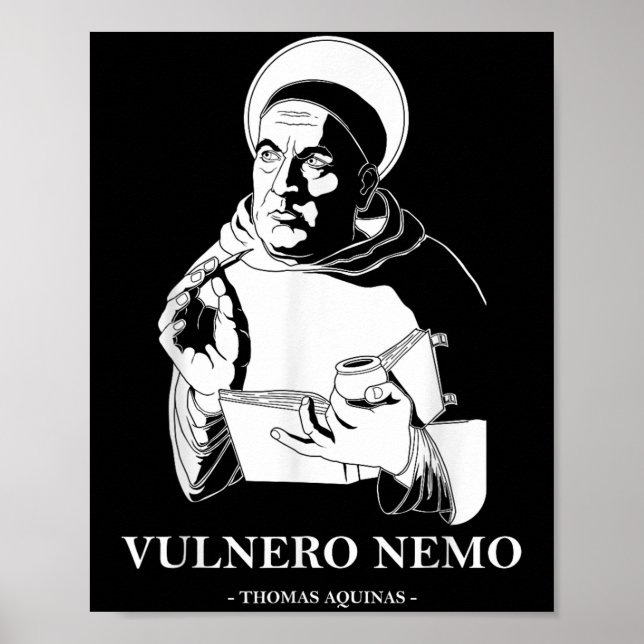 Vulnero Nemo katholischer Saint Thomas Aquinas Quo Poster (Vorne)