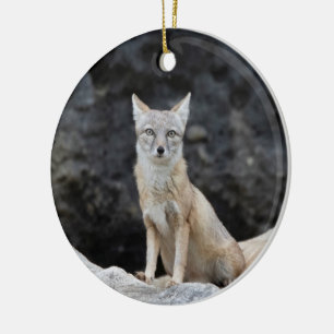 Vulpes corsac keramik ornament