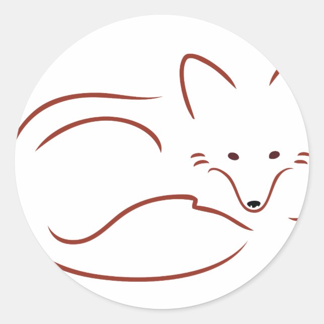 Vulpes Vulpes Runder Aufkleber (Vorderseite)