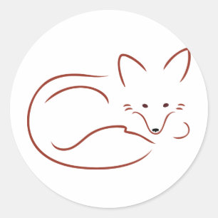VulpesVulpes Runder Aufkleber