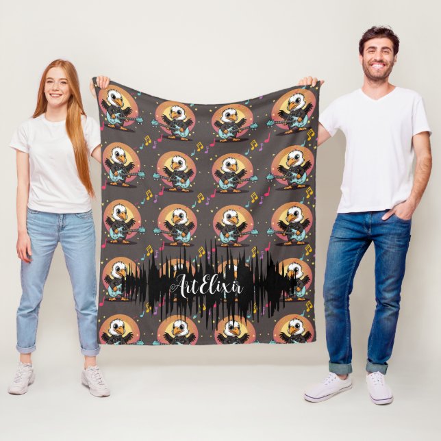 Vulture Music Kawaii Print Fleecedecke (Beispiel)