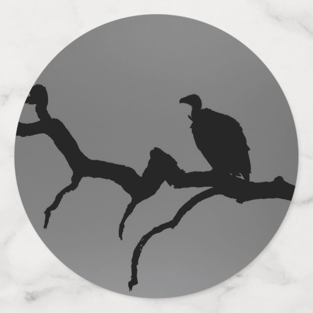 Vulture Silhouette Konfetti (Groß Rückseite)