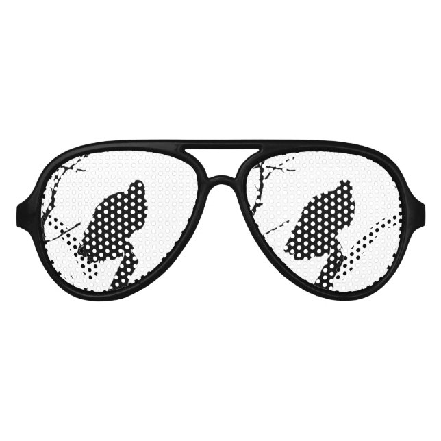 Vulture Silhouette Love Bird Watching Rapers Partybrille (Vorderseite)