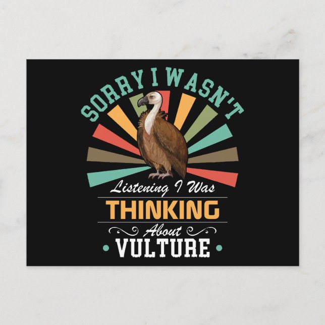 Vulturliebhaber Sorry, dass ich nicht hörte, ich w Postkarte (Vorderseite)