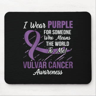 Vulvar Cancer Ribbon jemand, der World to m Mousepad