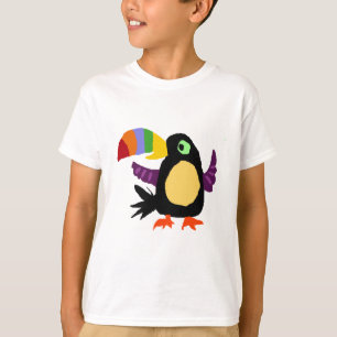 VW, lustige Toucan Vogel-Primitiv-Kunst T-Shirt