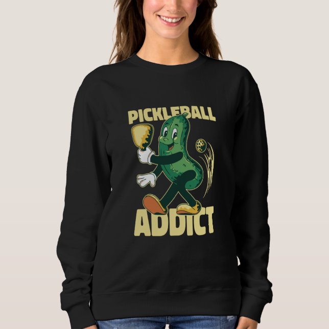VXL Pickleball Green Cucumber Heart Love Paddle Ba Sweatshirt (Vorderseite)