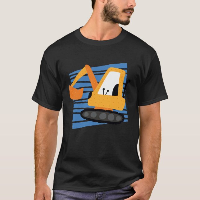 VXLS Bau-LKW-Baggerbetonmischer D T-Shirt (Vorderseite)