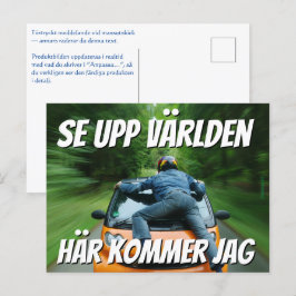 Vykort — Se upp världen Postkarte