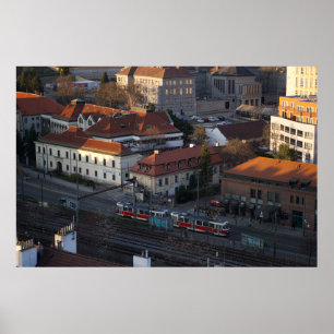 Vyšehrad View - Straßenbahnen, Tracks & historisch Poster