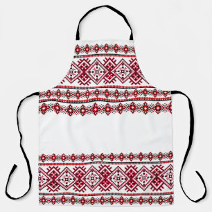 Vyshyvanka Ukrainische Schürze Rot Schwarz