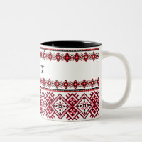 Vyshyvanka Ukrainische Stickerei Rot Schwarz