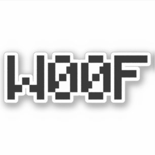 W00F [Leetspeak Animal Sounds] Aufkleber
