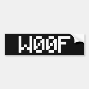 W00F [Leetspeak Animal Sounds] Autoaufkleber