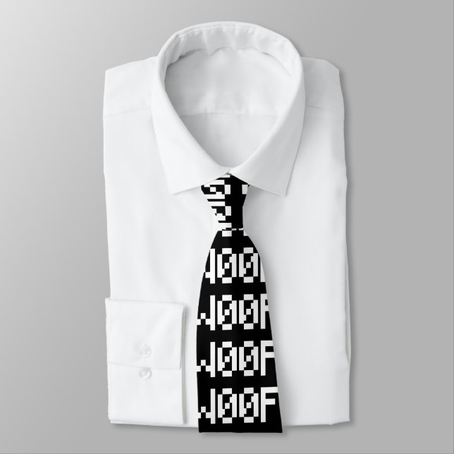 W00F [Leetspeak Animal Sounds] Krawatte (Gebunden)