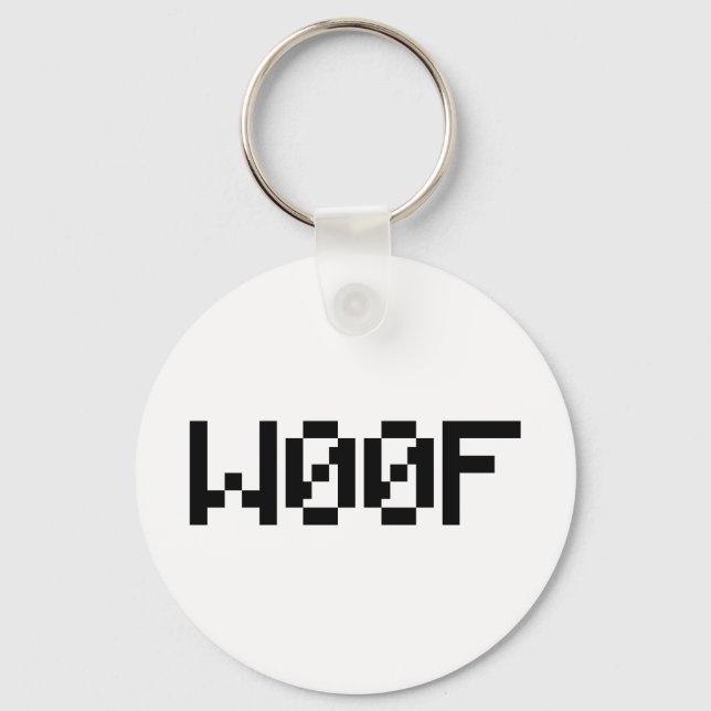 W00F [Leetspeak Animal Sounds] Schlüsselanhänger (Vorderseite)