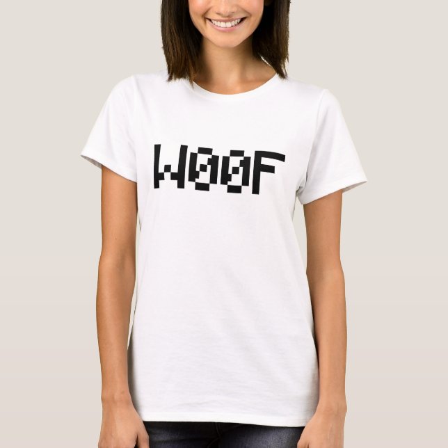 W00F [Leetspeak Animal Sounds] T-Shirt (Vorderseite)
