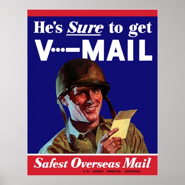 W2 Army V-Mail Poster (Vorne)