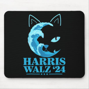 W 24 Blaue Welle von Katzen Damen wählen Kamala Mousepad