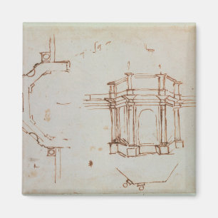 W.24r Architekturskizze Magnet