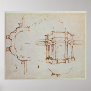 W.24r Architekturskizze Poster