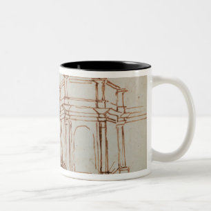 W.24r Architekturskizze Zweifarbige Tasse