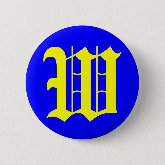 W - ALTES ENGLISCH BUTTON (Vorderseite)
