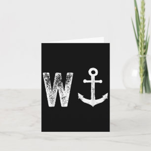 W Anchor Funny Wanker Jerk British Slang Karte