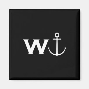 W Anchor Wanker Funny Sailing Magnet