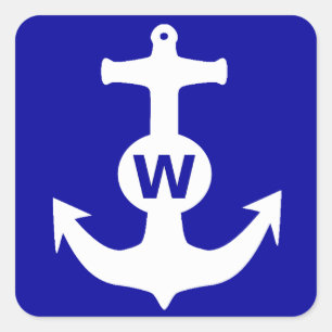 W-Anker Wanchor Beleidigungs-lustiges Geschenk Quadratischer Aufkleber