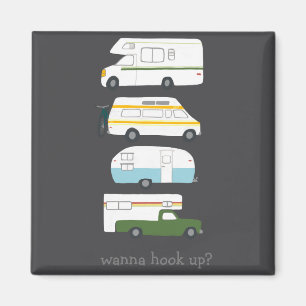 W Anschluss Lustiger Campervan Vanlife Wohnwagen Magnet