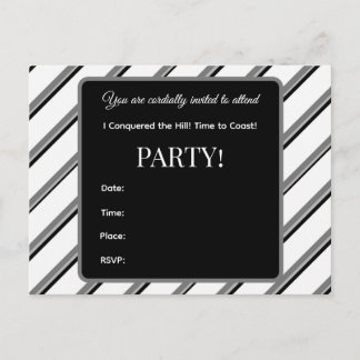 W&B I Conquered the Hill! DS Party Invitation Einladungspostkarte