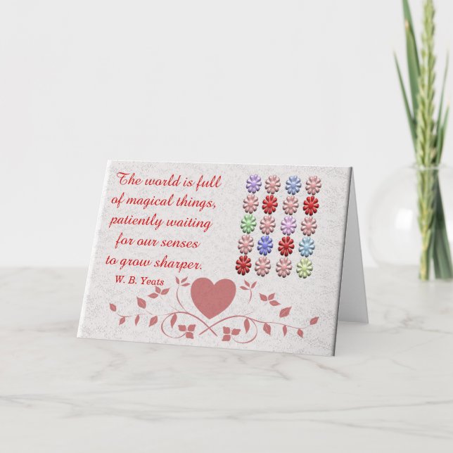 W. B. Yeats - Grußkarte Karte (Vorderseite)