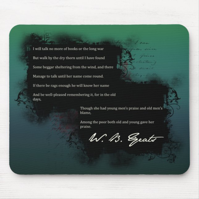 W.B. Yeats Mausunterlage Mousepad (Vorne)