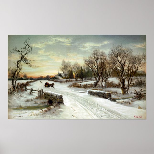 W.C. BAUER-CHRISTMAS MORN-DRUCKEN POSTER (Vorne)