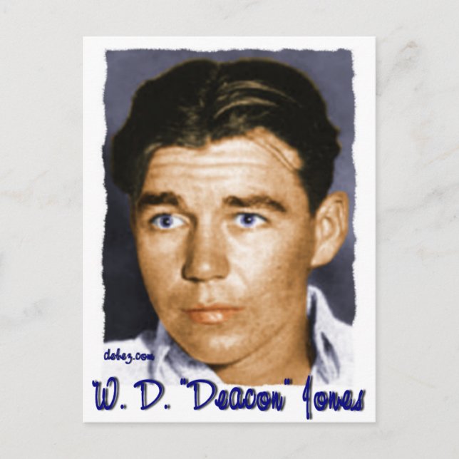 W.D. "Deacon" Jones Postkarte (Vorderseite)