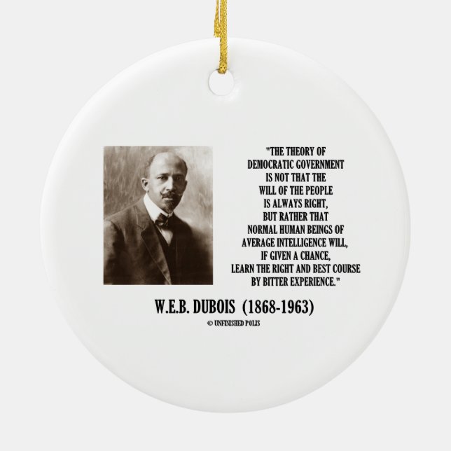 W.E.B. Dubois Theorie der demokratischen Regierung Keramikornament (Hinten)
