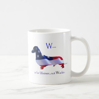 W est pour la tasse de Weiner