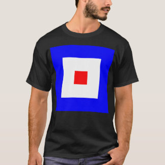 W-Flagge Internationale maritime Signalflagge T-Shirt