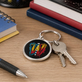 "W" für den Win: Anpassbare Graffiti-Monogramm Schlüsselanhänger