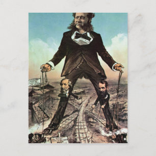 W.H. Vanderbilt als "Koloss der Straßen" Postkarte