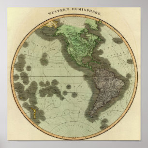 W Hemisphäre Poster