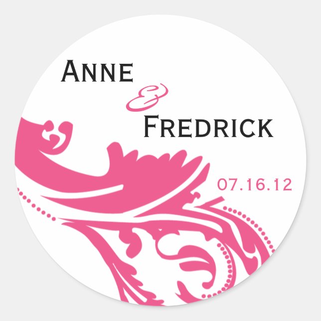 W&HP Bride & Groom Graphic Sticker (Vorderseite)