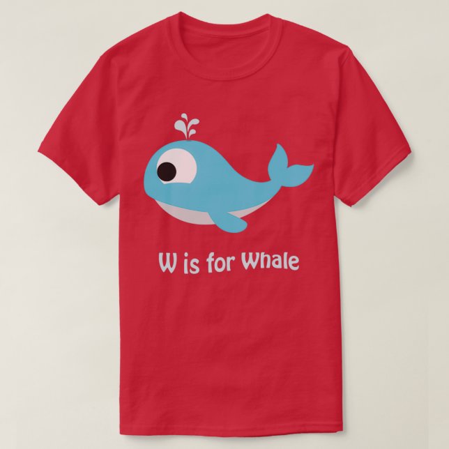 W ist für Whale T-Shirt (Design vorne)