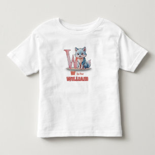 W ist für William - Benutzerdefiniertes Toddler-Na Kleinkind T-shirt