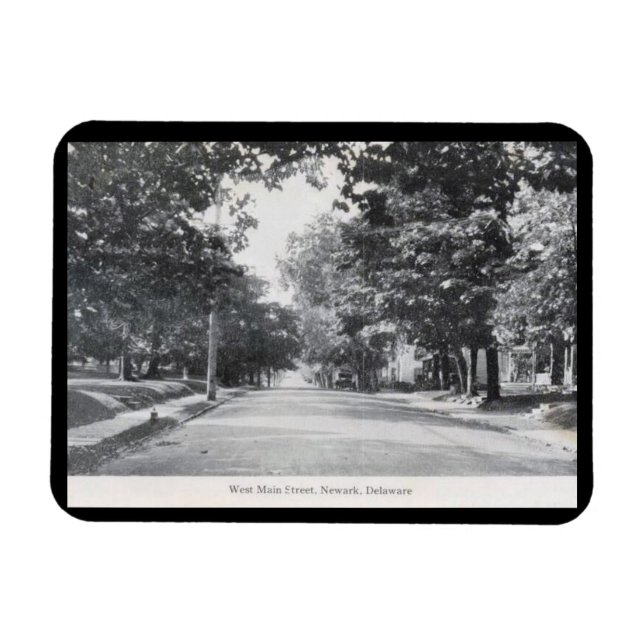 W. Main St., Newark, Delaware Vintag Magnet (Horizontal)